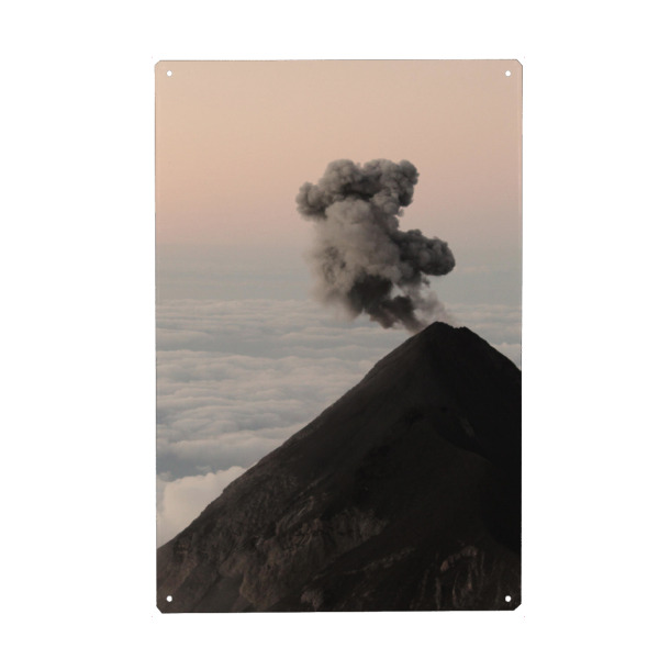 Metall Poster "Volcanic Sunrise" artboxONE - Reise,Reise / Länder