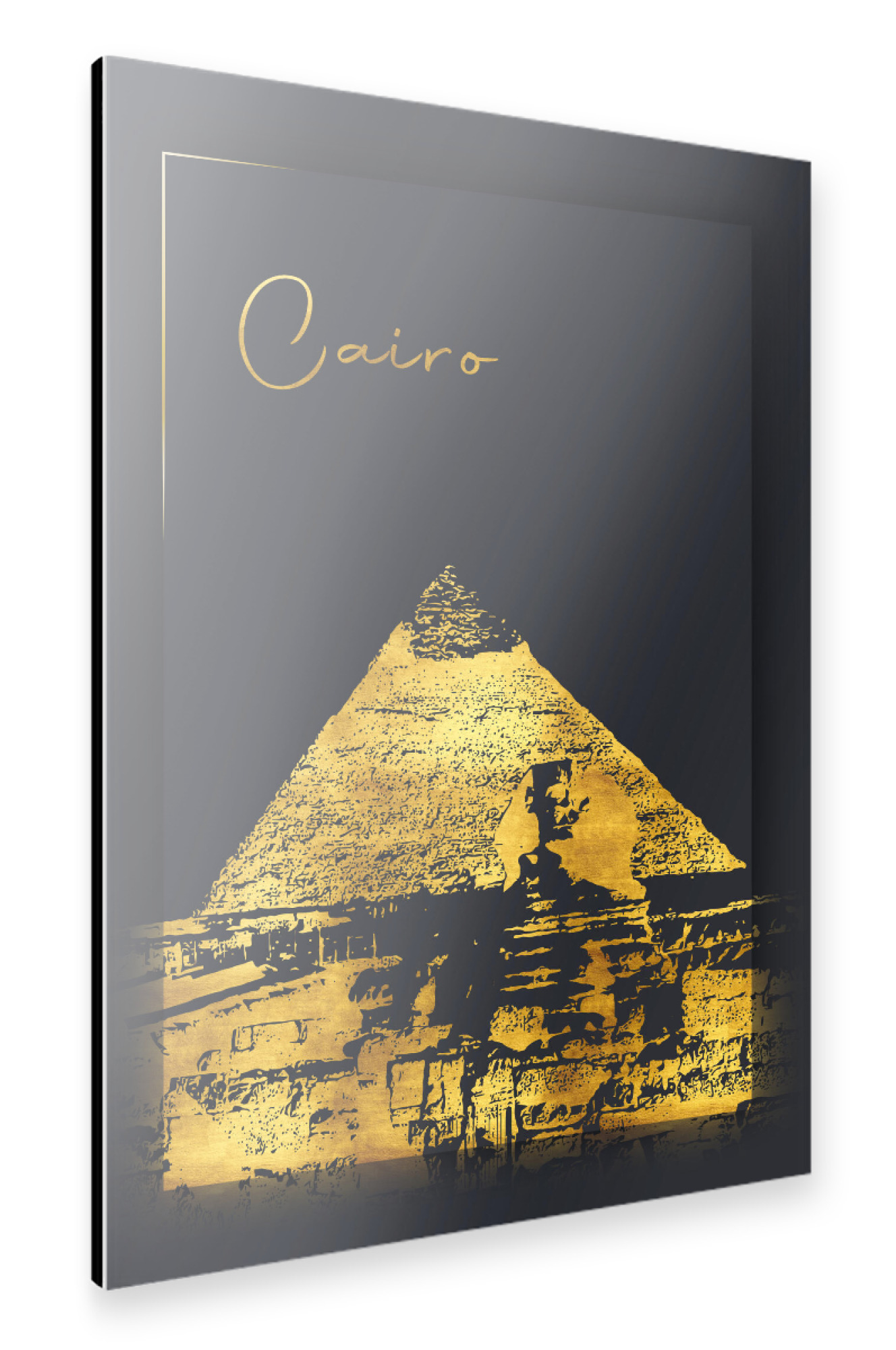Alu-Dibond "Kairo in Gold" 30x20 cm artboxONE