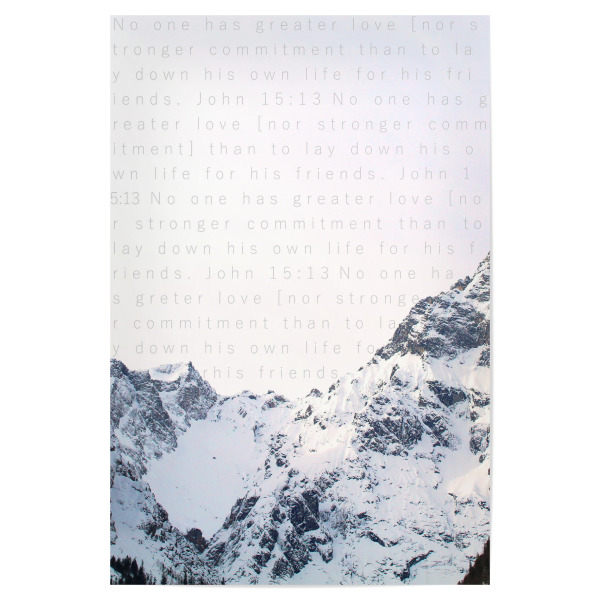 Poster "Mountainline bible verse" artboxONE - Natur,Reise