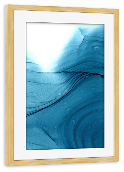 Poster mit Rahmen kiefer "Almost only Green" artboxONE - Abstrakt