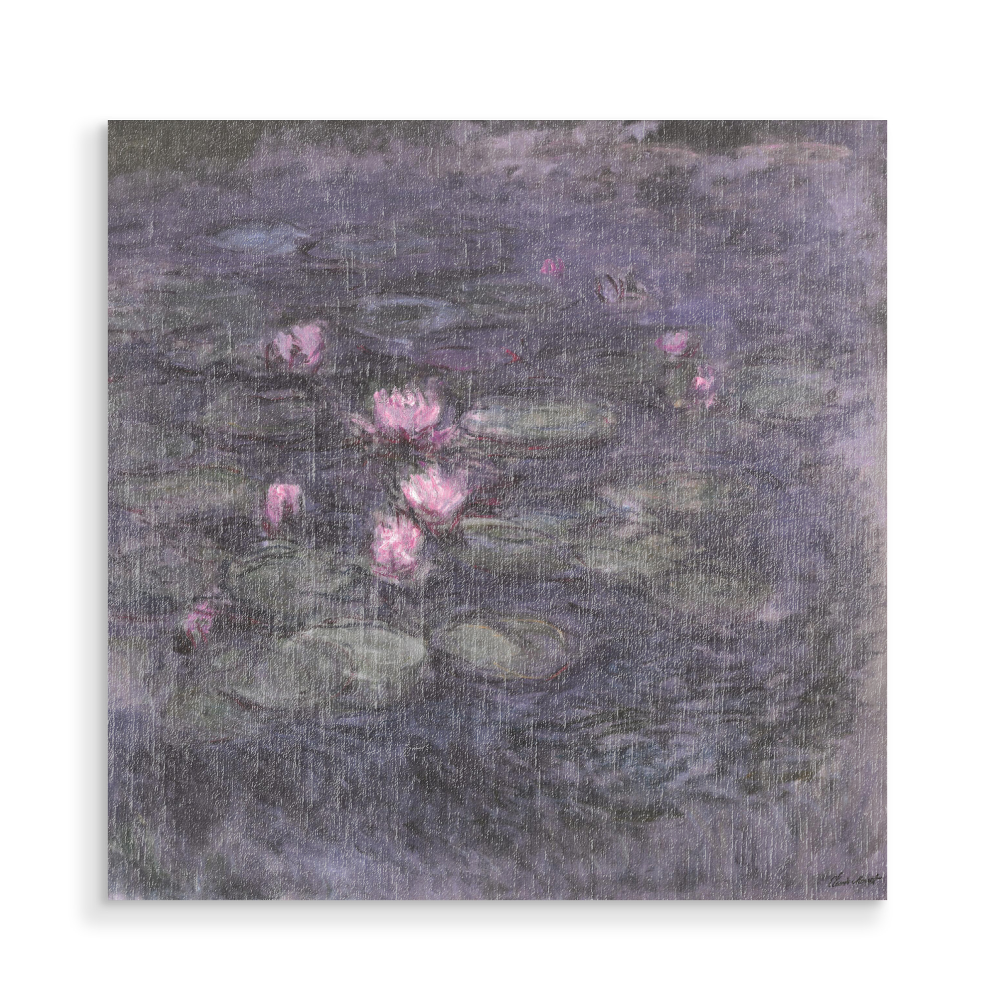 Holzbild "Nymphéas von Claude Monet" artboxONE - Natur,Floral - Claude monet,Nymphéas,Natur,Nature,See,Rosen,Kunst,Malerei,Gemälde,Wasser,Water,Floral