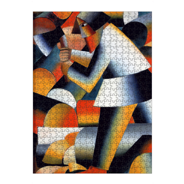 Puzzle Ravensburger "Der Holzhacker" artboxONE - Abstrakt,Menschen,Geometrie