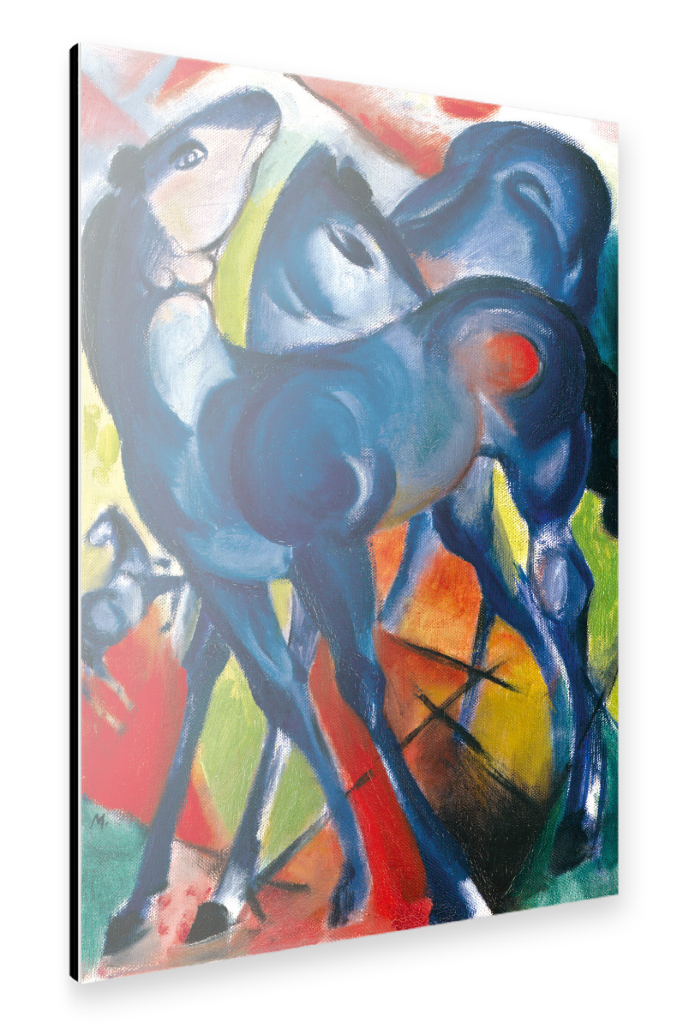 Alu-Dibond "Die Blauen Fohlen" 75x50 cm artboxONE