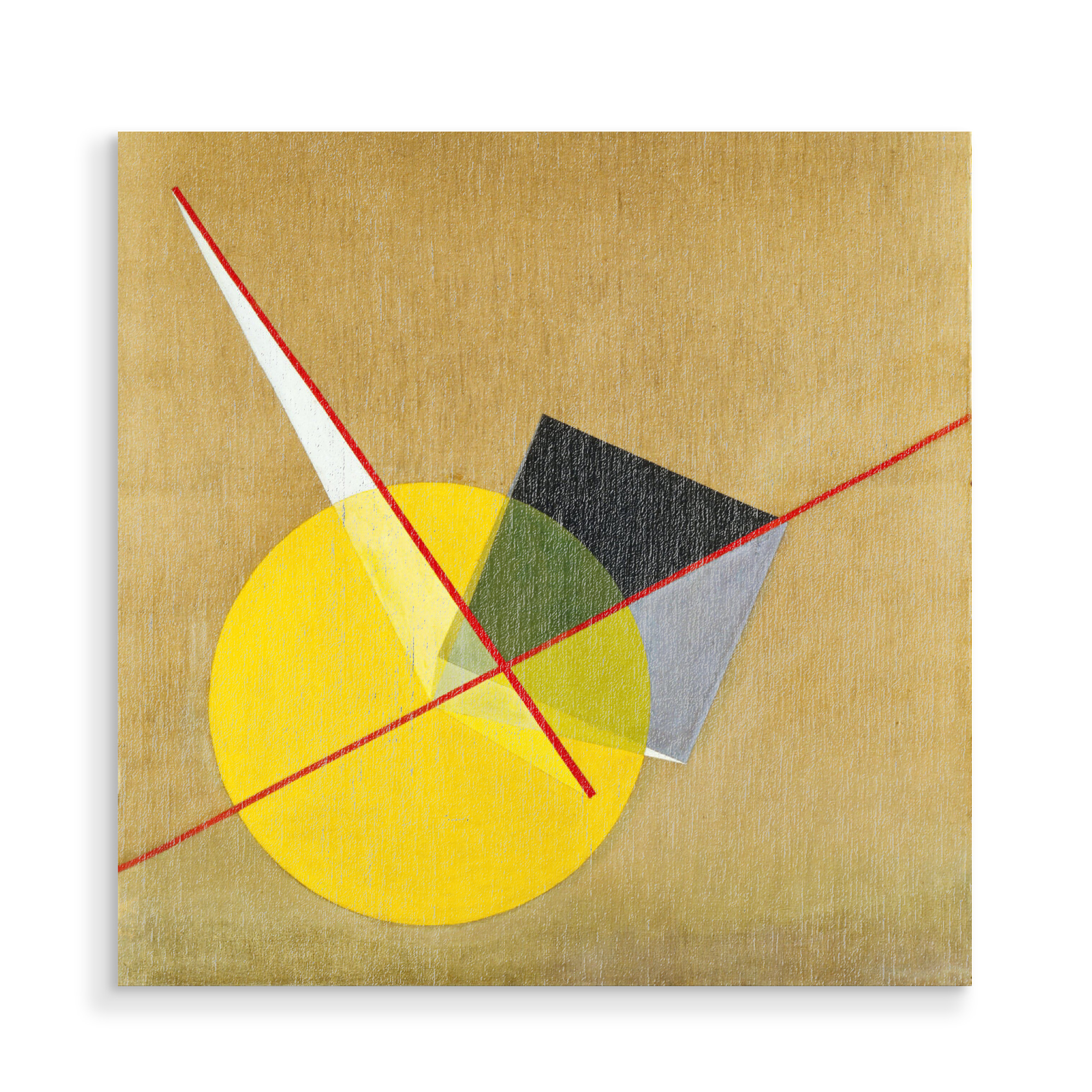 Holzbild "Gelber Kreis" artboxONE - Abstrakt,Geometrie