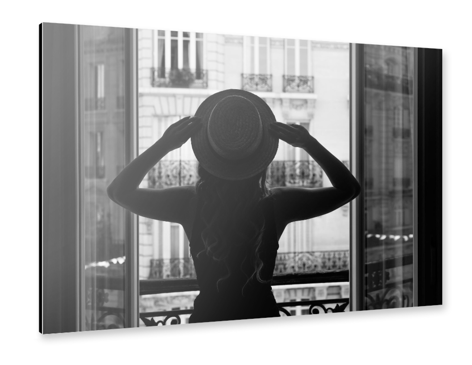 Alu-Dibond "Girl in the window" 75x50 cm artboxONE