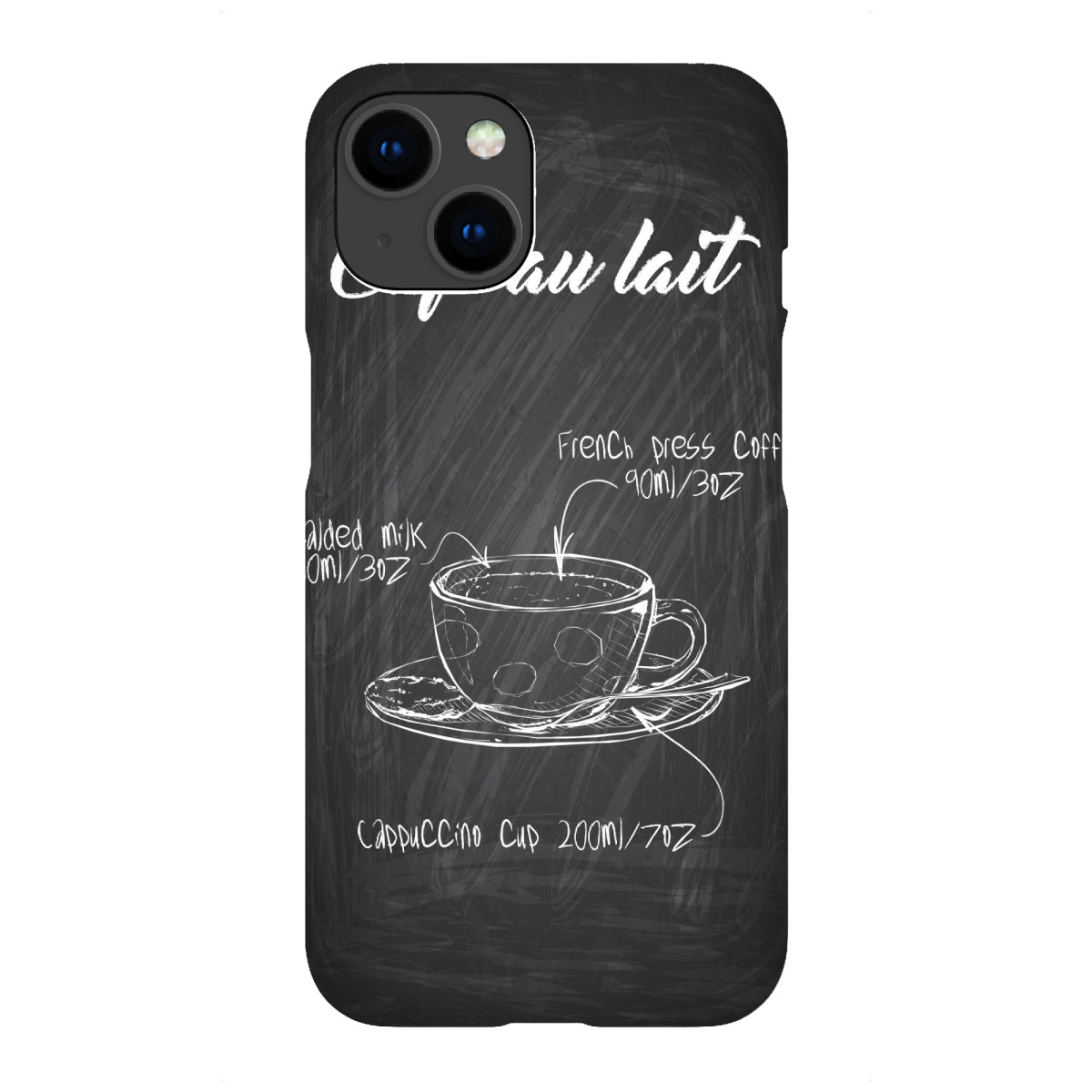 "Cafe' au Lait Zeichnung"für iPhone - Premium-Case Handyhülle artboxONE
