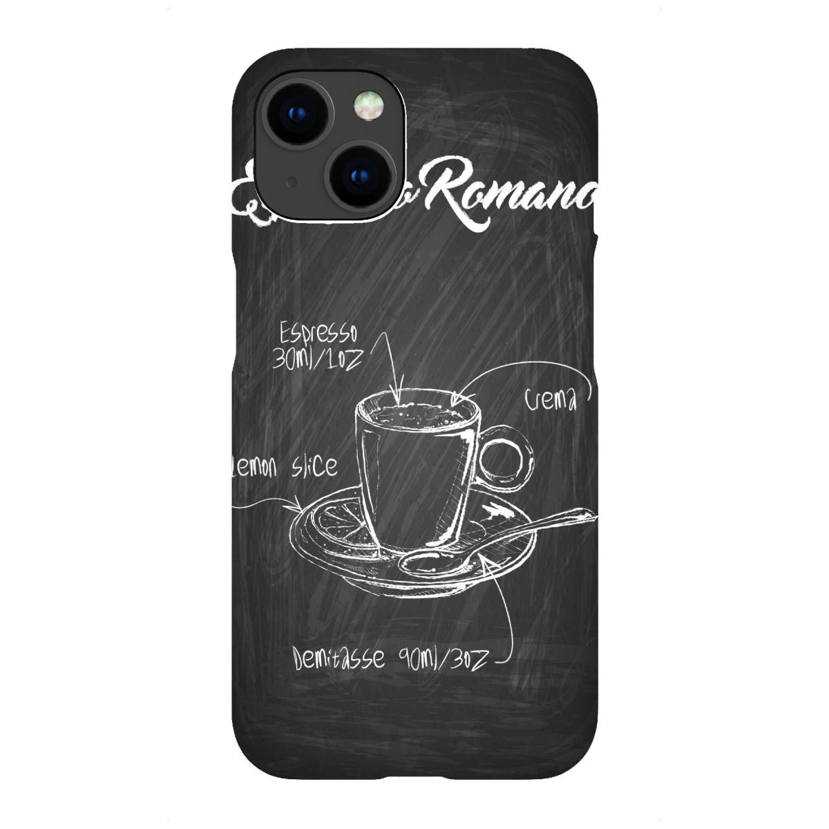 "Espresso Romano Zeichnung"für iPhone - Premium-Case Handyhülle artboxONE