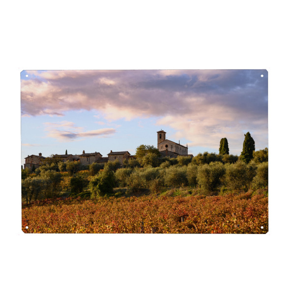 Metall Poster "Toscana Autumn" artboxONE - Natur