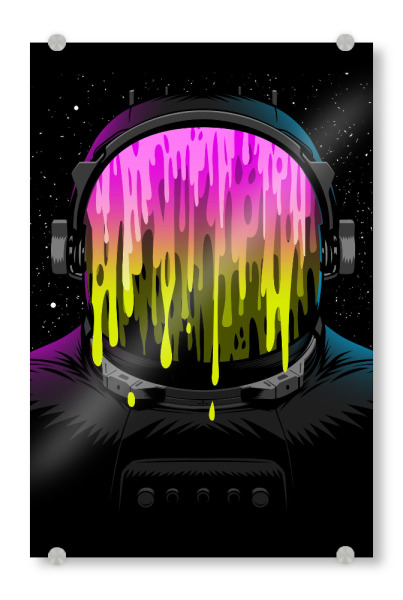 Acrylglasbild "Liquid Astronaut" artboxONE - Fiktion,Galaxy - Astronaut,Galaxy,Space,Universe,Stars,Liquid,Galaxie,Weltraum,Comic