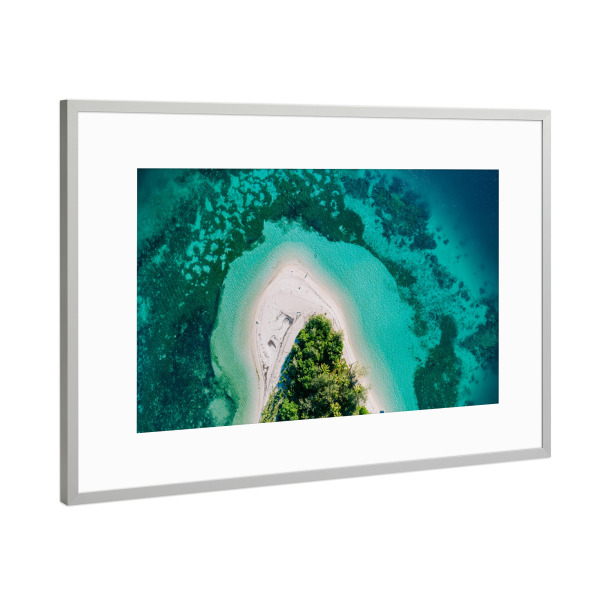 Poster mit Rahmen Silber "Blaue Lagune" artboxONE - Natur,Reise,Reise / Strand und Meer