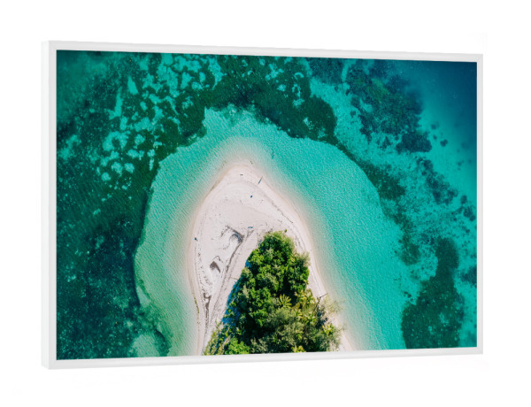 Poster mit weißem Rahmen "Blaue Lagune" artboxONE - Natur,Reise,Reise / Strand und Meer