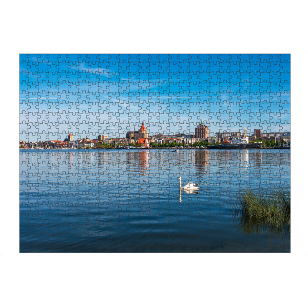 Puzzle Ravensburger "Schwan und Rostock" artboxONE - Natur,Reise,Tiere,Architektur,Städte / Weitere