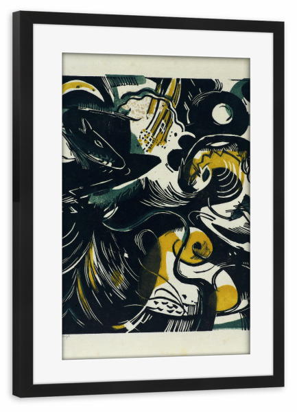 Poster mit Rahmen schwarz "Die Schöpfungsgeschichte" artboxONE - Natur,Tiere,Abstrakt