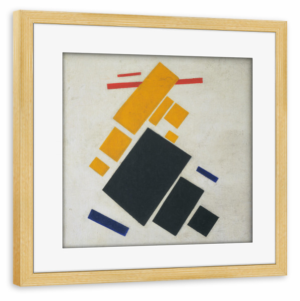 Poster mit Rahmen kiefer "Fliegendes Flugzeug" artboxONE - Abstrakt,Geometrie