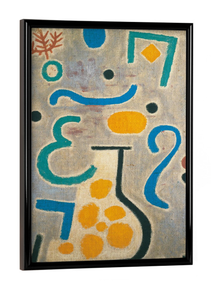 Poster mit schwarzem Rahmen "Die Vase von Paul Klee" artboxONE - Abstrakt,Geometrie