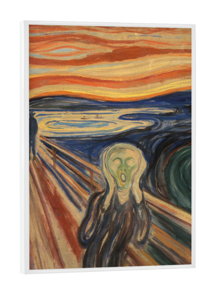 Poster mit weißem Rahmen "Der Schrei von Edvard Munch" artboxONE - Natur,Abstrakt,Menschen,Halloween