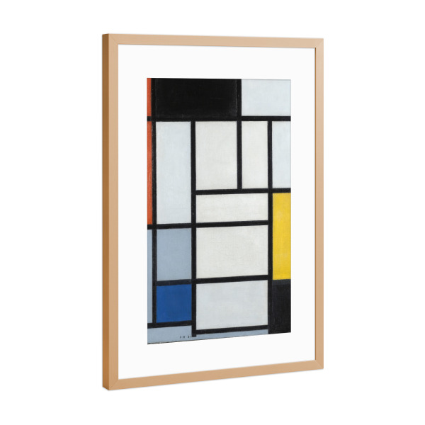 Poster mit Rahmen Kupfer "Komposition von Piet Mondrian" artboxONE - Abstrakt,Geometrie