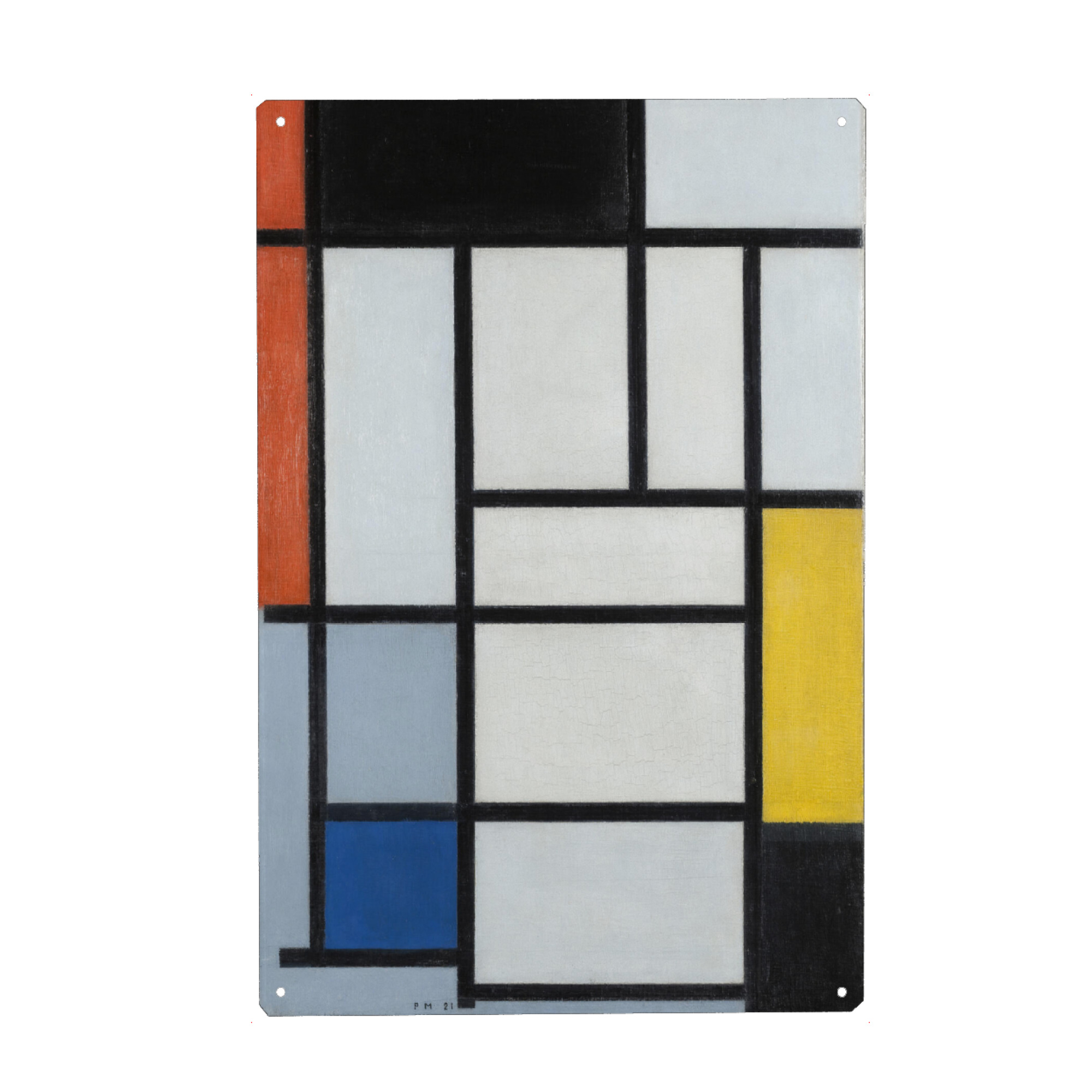Metall Poster "Komposition von Piet Mondrian" artboxONE - Abstrakt,Geometrie