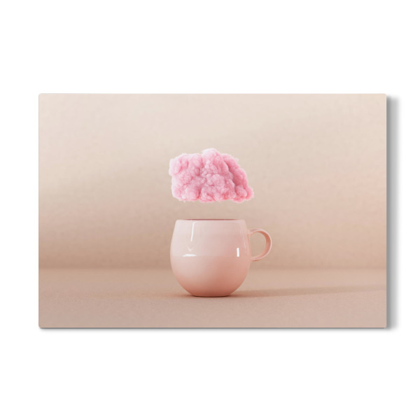 Galerie-Print "Cup with pink cloud 3D rendering" 30x20 cm artboxONE