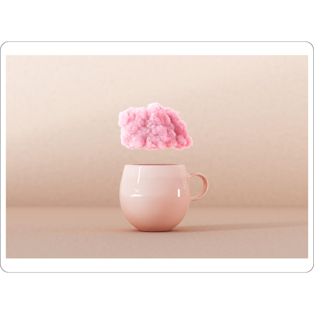 Tischset "Cup with pink cloud 3D rendering" artboxONE - Essen & Trinken,Abstrakt