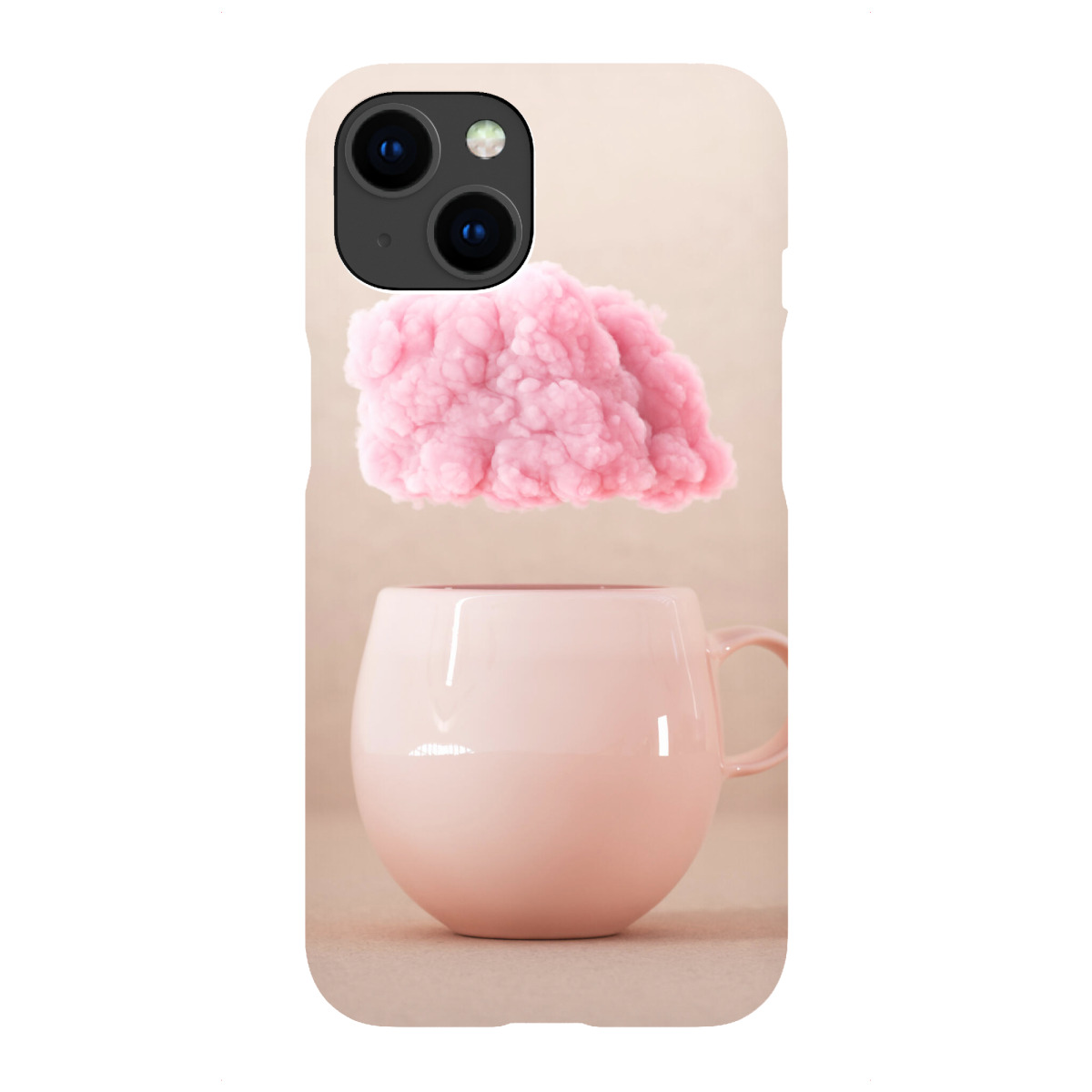 "Cup with pink cloud 3D rendering"für iPhone - Premium-Case Handyhülle artboxONE