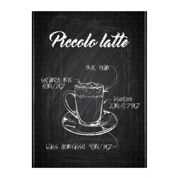 artboxONE Puzzle "Piccolo latte Zeichnung" artboxONE - Essen & Trinken,Schwarzweiß