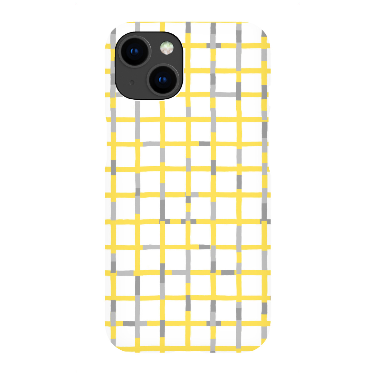 iPhone "Grid Lines Illuminating Yellow" Premium-Case Handyhülle artboxONE
