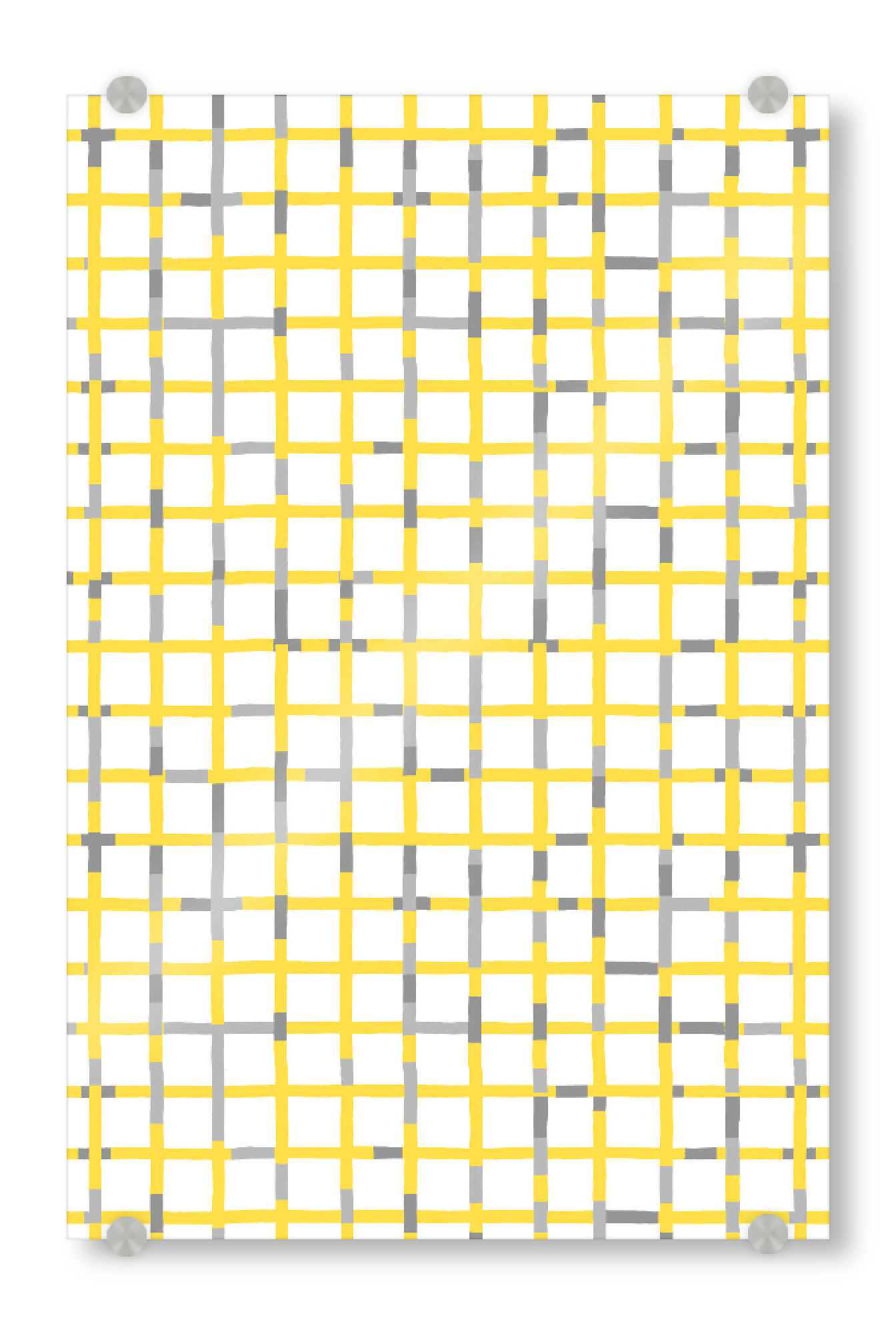 Acrylglasbild "Grid Lines Illuminating Yellow" artboxONE - Architektur,Geometrie,Für Papa