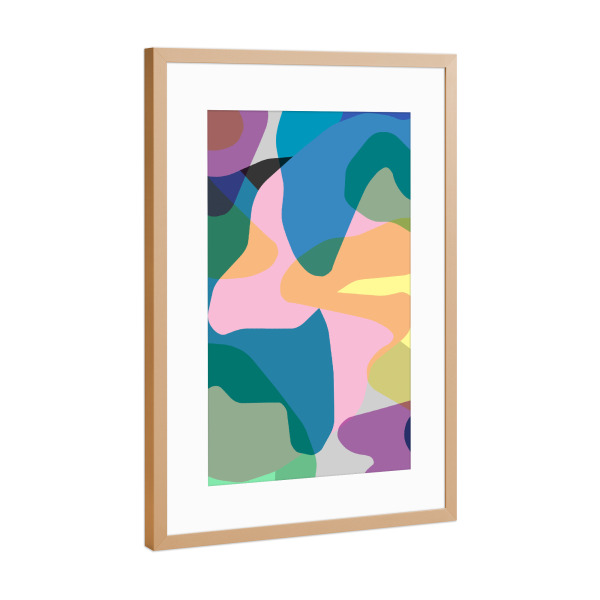 Poster mit Rahmen Kupfer "Abstract Camouflage Colors" artboxONE - Abstrakt,Geometrie,Fashion