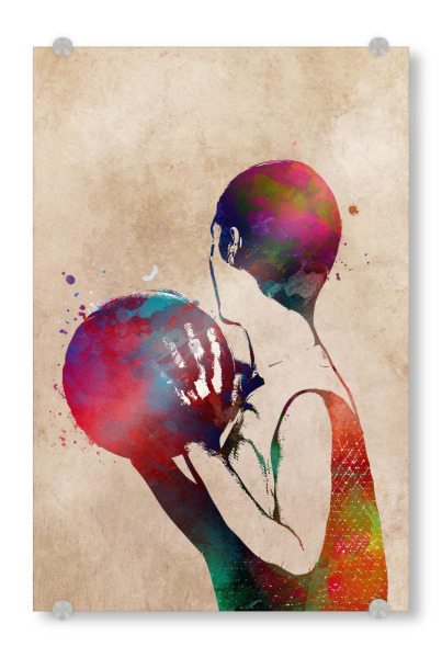 Acrylglasbild "Basketball art sport player" artboxONE - Sport,Sport / Motivation - Basketball,Basket,Ball,Basketball player,Player,Game,Sport