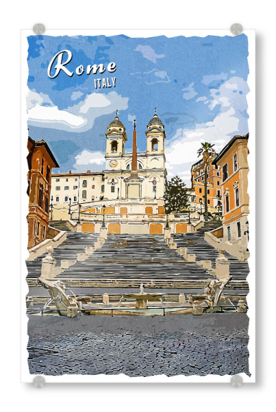 Acrylglasbild "Rom Vintage" artboxONE - Städte,Architektur,Städte / Rom