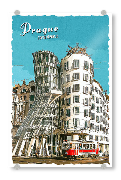 Acrylglasbild "Prag Vintage" artboxONE - Städte,Architektur,Städte / Prag