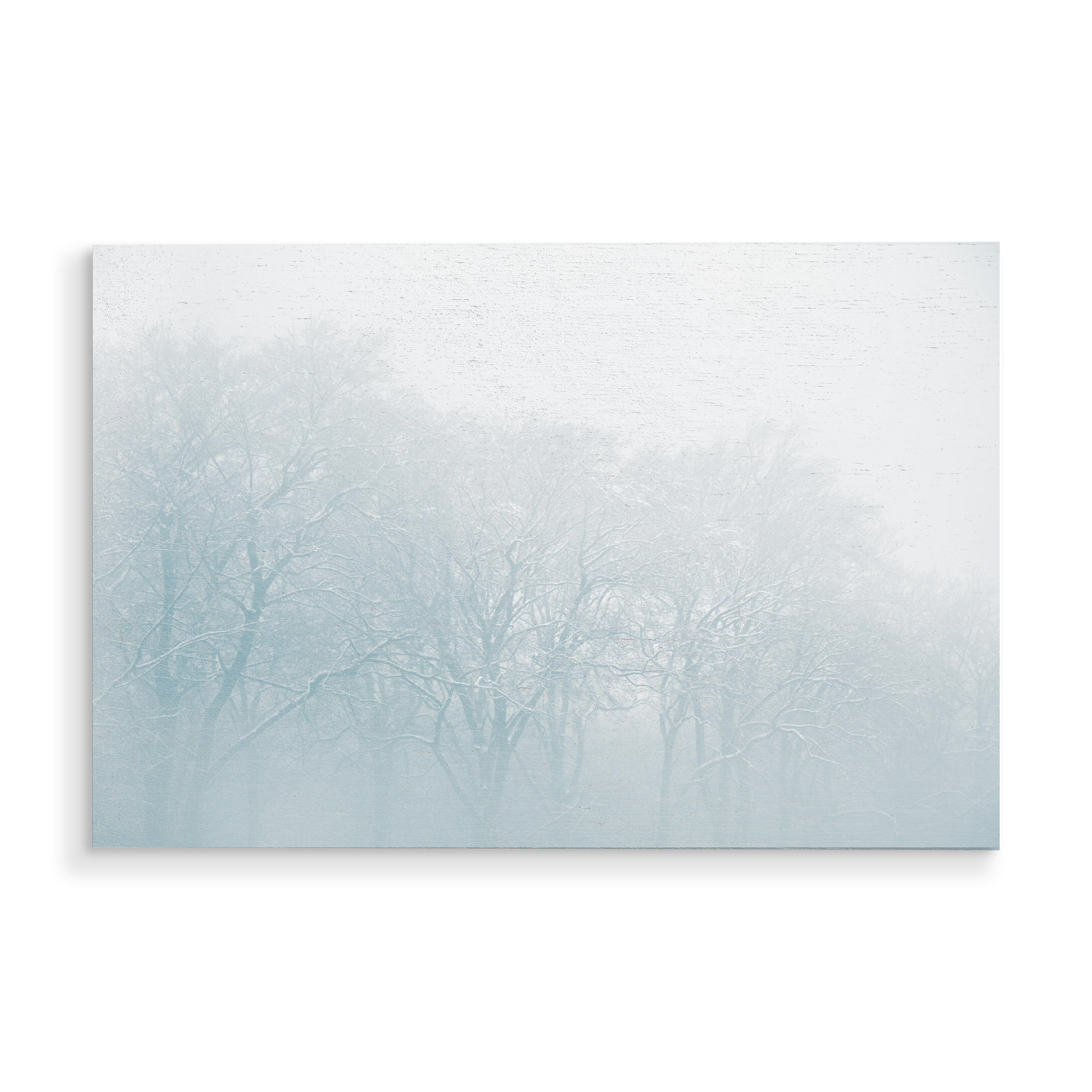 Holzbild "Winterforest" artboxONE - Natur - Nebel,Wald,Winter,Schneebedeckt,Bäume,Hell,Siebengebirge,Schnee,Snow,Foggy,Forest
