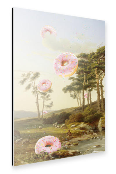 Alu-Dibond "Cloudy with a Chance of Donuts" 30x20 cm artboxONE