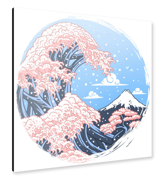 Alu-Dibond "Bonsai ice wave" 30x30 cm artboxONE