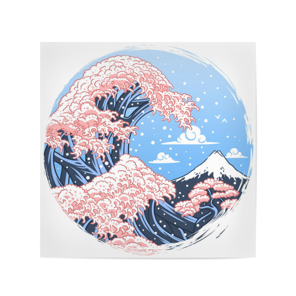 Poster 20x20 cm "Bonsai ice wave" artboxONE - Natur,Comic,Städte / Tokio