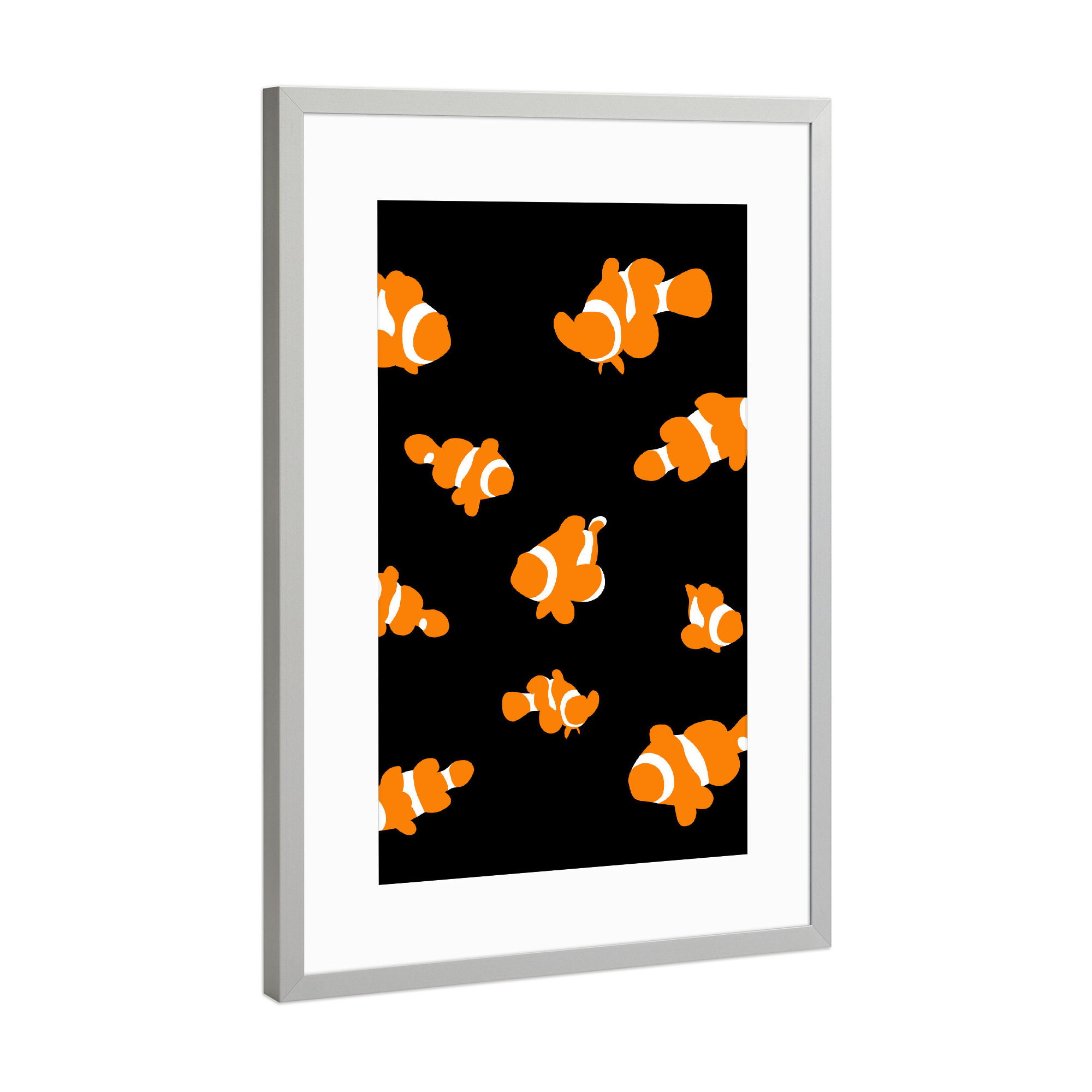 Poster mit Rahmen Silber "Tropical Clown Fish" artboxONE - Tiere,Unterwasser