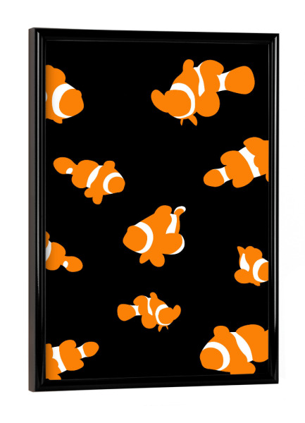 Poster mit schwarzem Rahmen "Tropical Clown Fish" artboxONE - Tiere,Unterwasser