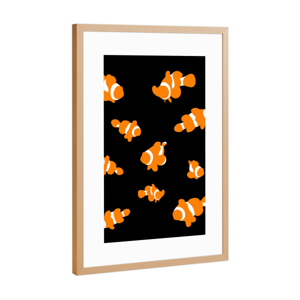 Poster mit Rahmen Kupfer "Tropical Clown Fish" artboxONE - Tiere,Unterwasser