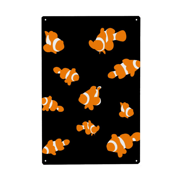 Holzbild "Tropical Clown Fish" artboxONE - Tiere,Unterwasser - Fish,Clown,Topical,River,Summer,Fisch,Unterwasser,Kinder,Nursery,Children,Tier,Animal