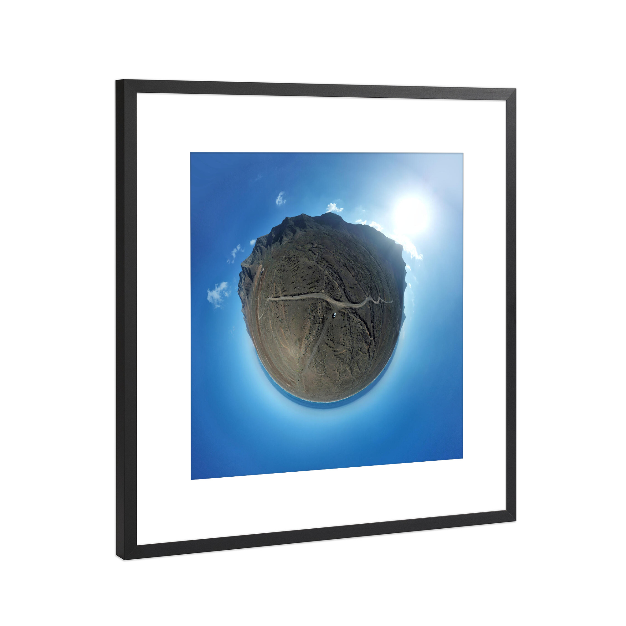 Poster mit Rahmen Schwarz (Metallic) "Fuerteventura -Cofete,Villa Winter" artboxONE - Natur,Reise,Reise / Strand und Meer,Reise / Länder