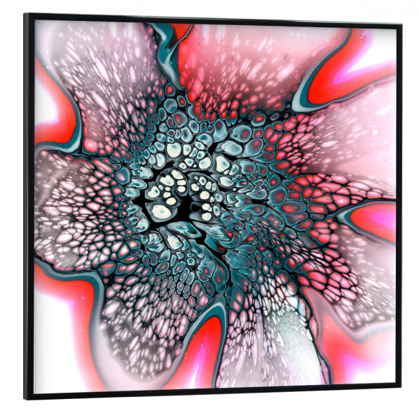 Poster mit schwarzem Rahmen 30x30 cm "Green N Rot Lacing" artboxONE - Abstrakt