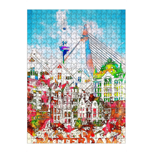 Puzzle Ravensburger "Rotterdam Collage in bunt" artboxONE - Städte
