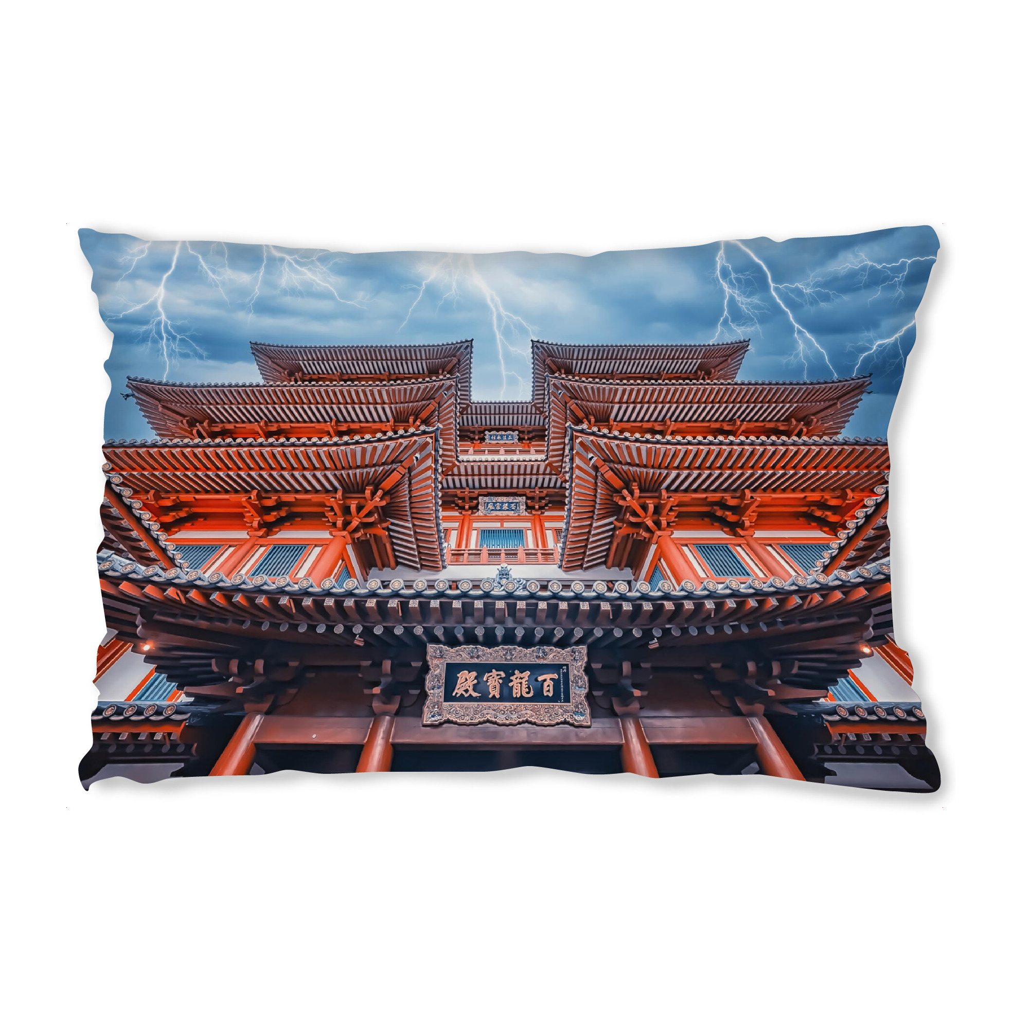 Design-Kissen "The Storm" artboxONE - Reise,Architektur,Streetart,Reise / Asien,Städte / Singapur