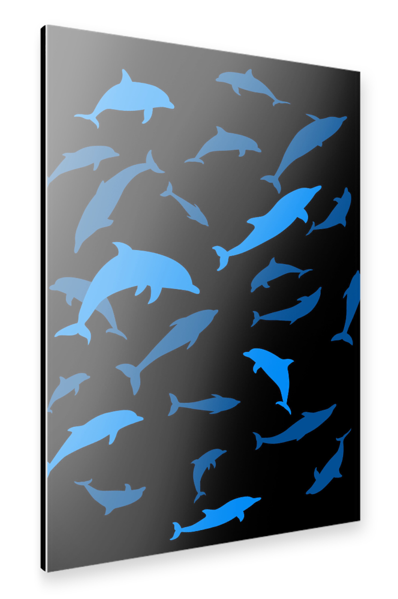 Alu-Dibond "Dolphins" 30x20 cm artboxONE