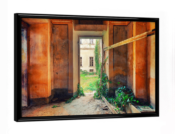 Poster mit schwarzem Rahmen "Golden Green" artboxONE - Architektur