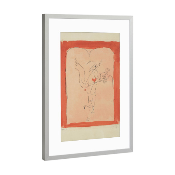 Poster mit Rahmen Silber "Genius serviert Frühstück" artboxONE - Abstrakt,Menschen,Liebe