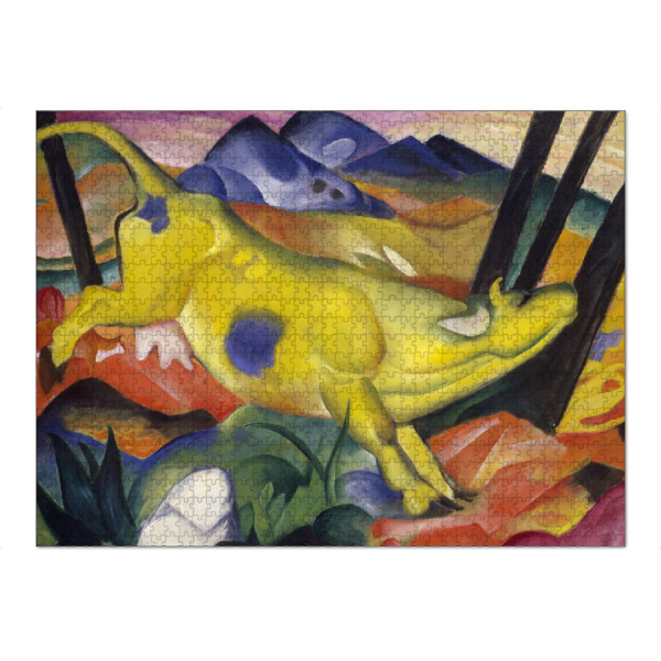 Puzzle Ravensburger "Die gelbe Kuh - Franz Marc" artboxONE - Natur,Tiere,Abstrakt