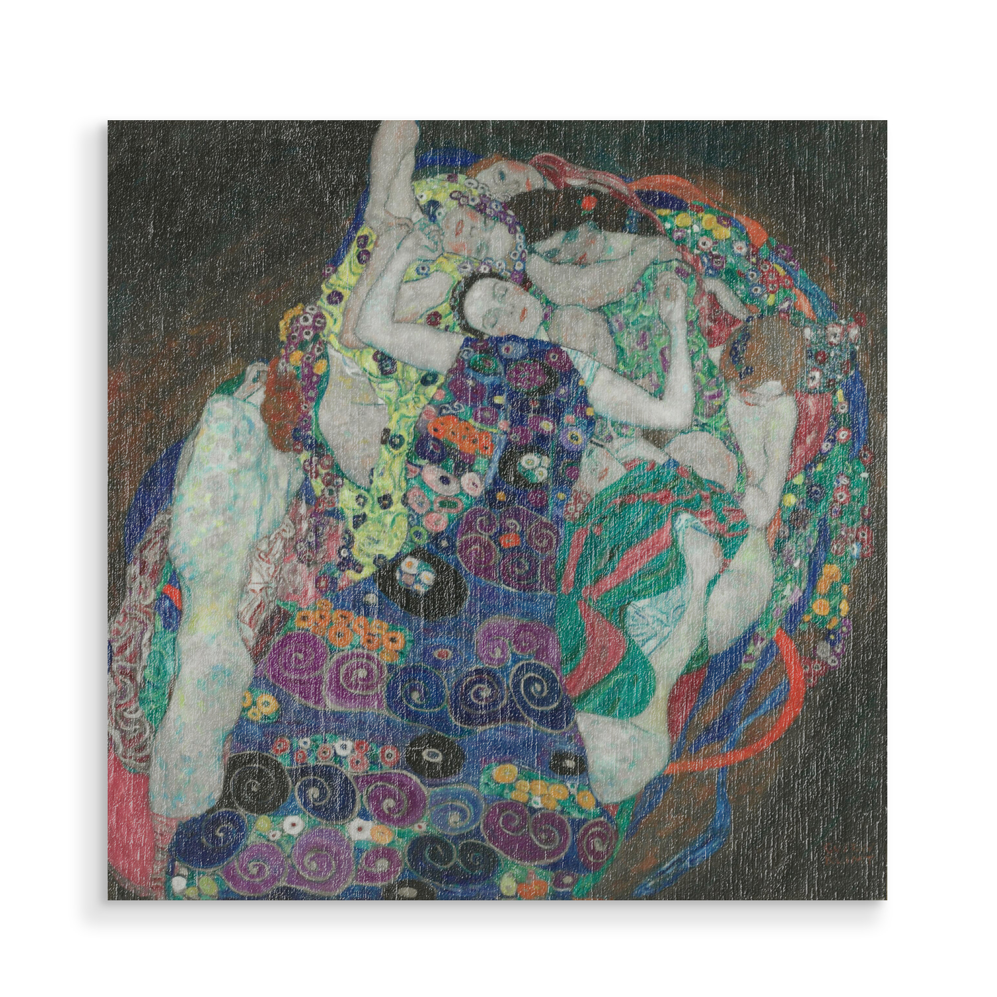 Holzbild "Die Jungfrau von Gustav Klimt" artboxONE - Abstrakt,Menschen,Fashion