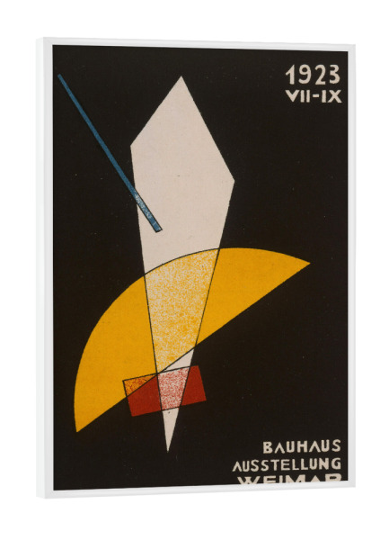Poster mit weißem Rahmen "Karte für Bauhaus-Ausstellung" artboxONE - Abstrakt,Geometrie